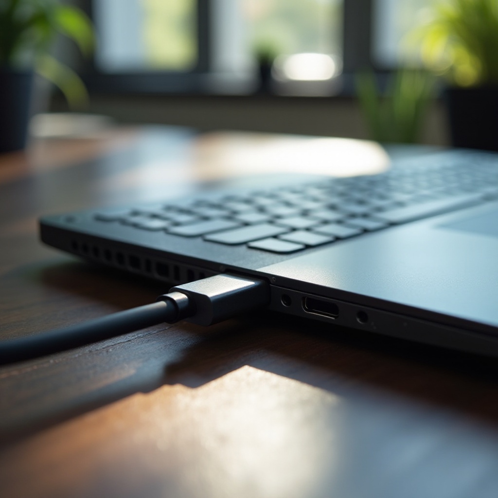 منفذ USB-C على لابتوب Dell لا يتصل بالشاشة